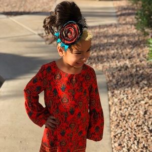 Custom girl silk flower bows